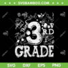3rd Third Grade Typography Team SVG PNG, Kids Teacher Back To School SVG, Team Third Grade DXF SVG PNG EPS