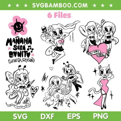 6 Files Karol G New Album Cover SVG Bundle, Manana Sera Bonito SVG Bundle, Bichota Season DXF SVG PNG EPS 6 Files Karol G New Album Cover SVG Bundle, Manana Sera Bonito SVG Bundle, Bichota Season DXF SVG PNG EPS