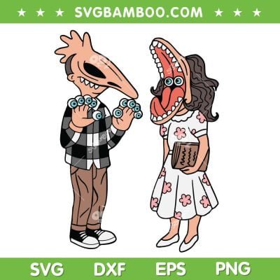 Adam And Barbara SVG PNG, Beetlejuice Halloween SVG, Horror 80s Movies DXF SVG PNG EPS