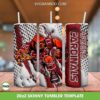 Arizona Cardinals 3D Inflated Tumbler Wrap PNG, Cardinals Mascot 20oz Skinny Tumbler, Football Logo Tumbler Template PNG