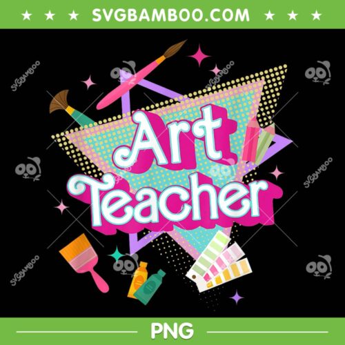 Art Teacher PNG, Barbie Art Therapist Back To School PNG, Teacher Appreciation PNG