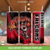 Atlanta Falcons 3D Inflated Tumbler Wrap PNG, Falcons Mascot 20oz Skinny Tumbler, Atlanta Falcons Logo Tumbler Template PNG