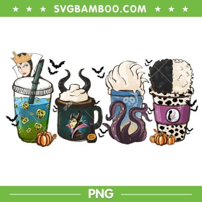 Bad Witches Club Coffee PNG, Halloween Bad Girl Coffee Latte PNG, Coffee Halloween PNG