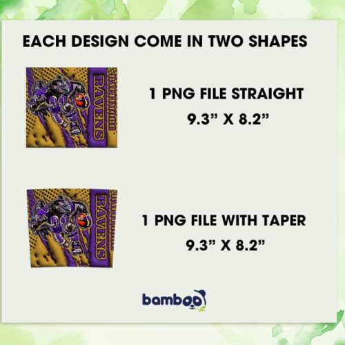 Baltimore Ravens 3D Inflated Tumbler Wrap PNG, Ravens Mascot 20oz Skinny Tumbler, NFL Football Team Tumbler Template PNG Baltimore Ravens 3D Inflated Tumbler Wrap PNG, Ravens Mascot 20oz Skinny Tumbler, NFL Football Team Tumbler Template PNG