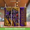 Baltimore Ravens 3D Inflated Tumbler Wrap PNG, Ravens Mascot 20oz Skinny Tumbler, NFL Football Team Tumbler Template PNG