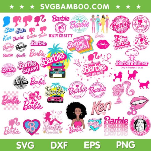 Barbie Bundle SVG, Ken And Barbie SVG Bundle, Barbenheimer Bundle SVG, Barbie Movie DXF SVG PNG EPS