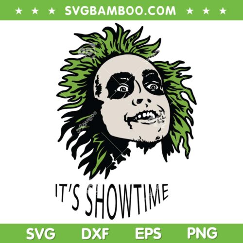 Beetlejuice It's Show Time SVG PNG, Beetlejuice Face SVG, Horror Halloween DXF SVG PNG EPS