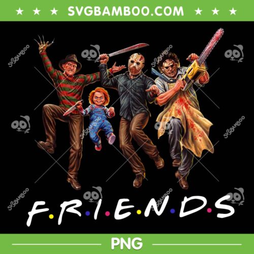 Bestie Friends 90s Horror PNG, Halloween Horror Movie Friends TV Show PNG, Friends Horror PNG