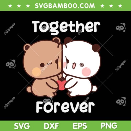 Bubu And Dudu Together Forever SVG, Cute Peach And Goma SVG, Cute Bubu Dudu DXF SVG PNG EPS