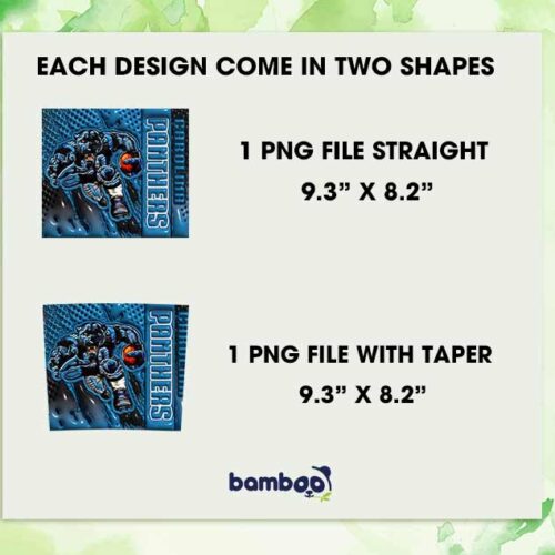 Carolina Panthers 3D Inflated Tumbler Wrap PNG, Panthers Mascot 20oz Skinny Tumbler, Football Team Tumbler Template PNG Carolina Panthers 3D Inflated Tumbler Wrap PNG, Panthers Mascot 20oz Skinny Tumbler, Football Team Tumbler Template PNG