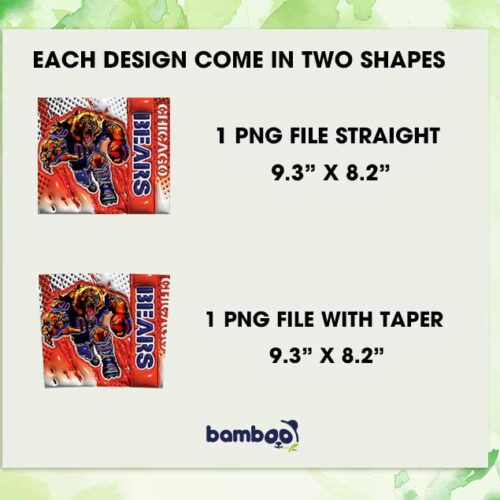 Chicago Bears 3D Inflated Tumbler Wrap PNG, Bears Mascot 20oz Skinny Tumbler, NFL Team Tumbler Template PNG Chicago Bears 3D Inflated Tumbler Wrap PNG, Bears Mascot 20oz Skinny Tumbler, NFL Team Tumbler Template PNG