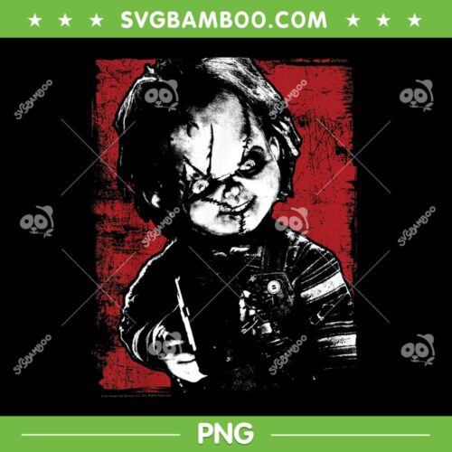 Child's Play Chucky PNG, Chucky Distressed Portrait PNG, Chucky Horror Movie PNG