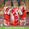 Cincinnati Reds Jersey Tumbler Wrap PNG, MLB Baseball Logo 20oz Skinny Tumbler Template PNG, Jersey Baseball Tumbler Template PNG