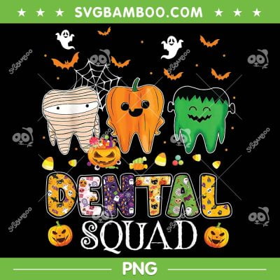 Dental Spooky Squad PNG, Denstist Halloween Costume PNG, Dental Squad PNG