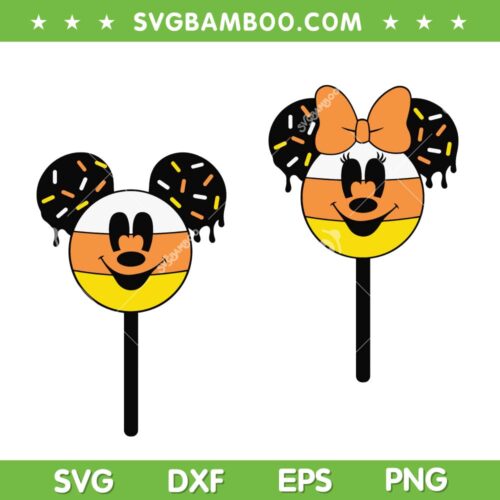 Disney Mouse Candy Corn SVG PNG, Mickey And Minnie Halloween Candy SVG, Disney Halloween DXF SVG PNG EPS