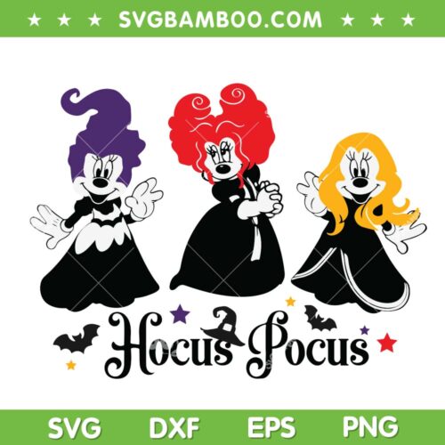 Disney Mouse Hocus Pocus SVG PNG, Funny Mouse Sanderson Sister SVG, Disney Sanderson Sister DXF SVG PNG EPS