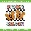 Disney Mouse Spooky Season SVG PNG, Groovy Mickey Mouse Pumpkin Halloween SVG, Mickey Halloween DXF SVG PNG EPS