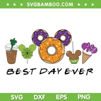Disney Snacks Halloween SVG PNG, Mickey Mouse Best Day Ever SVG, Disney Trip DXF SVG PNG EPS