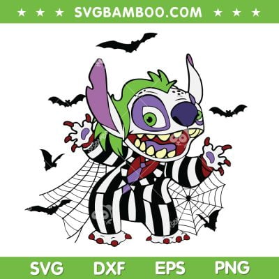 Disney Stitch Beetlejuice SVG PNG, Stitch Halloween SVG, Horror Character DXF SVG PNG EPS Disney Stitch Beetlejuice SVG PNG, Stitch Halloween SVG, Horror Character DXF SVG PNG EPS