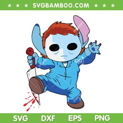 Disney Stitch Horror Movie SVG PNG, Stitch Michael Myers SVG, Stitch Halloween DXF SVG PNG EPS