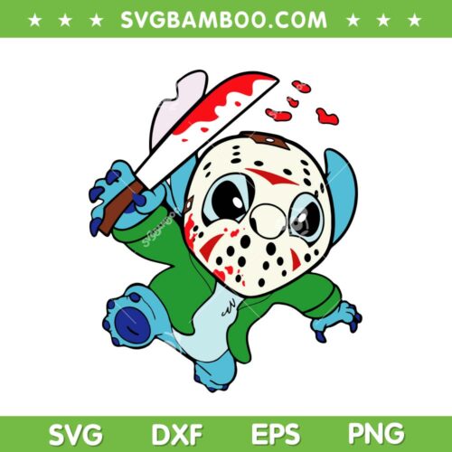 Disney Stitch Jason Voorhees SVG PNG, Stitch Horror Movie Halloween SVG, Halloween Disney DXF SVG PNG EPS