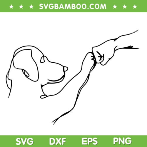 Dog And People Punch Hand SVG PNG, Dog Man Friendship Bump SVG, Funny Dog Lover DXF SVG PNG EPS