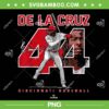 Elly De La Cruz Cincinnati PNG, Cincinnati Baseball PNG, De La Cruz 44 PNG, MLB Baseball PNG