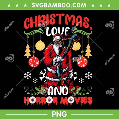 Evil Santa Christmas Love Horror Movie PNG, Horror Film Zombie Santan PNG, Scary Halloween PNG