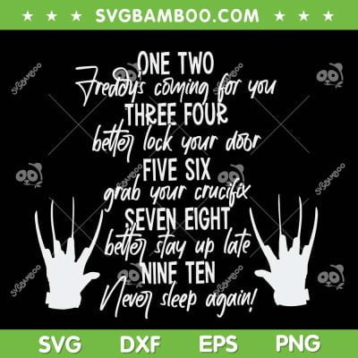 Freddy Krueger Dream Song SVG PNG, Sweet Dreams SVG, Scary Freddy Krueger DXF SVG PNG EPS Freddy Krueger Dream Song SVG PNG, Sweet Dreams SVG, Scary Freddy Krueger DXF SVG PNG EPS
