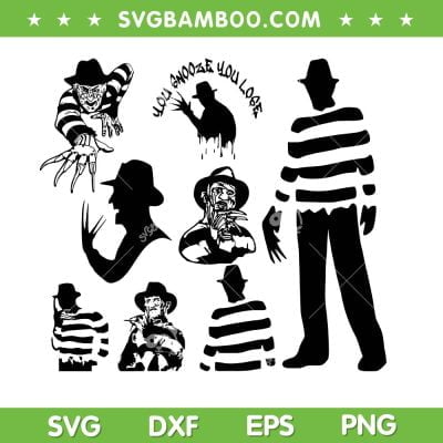 Freddy Krueger Horror SVG Bundle, Halloween Horror Movie Bundle SVG, Scary Freddy Krueger DXF SVG PNG EPS Freddy Krueger Horror SVG Bundle, Halloween Horror Movie Bundle SVG, Scary Freddy Krueger DXF SVG PNG EPS