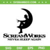 Freddy Krueger Scream Works SVG PNG, Never Sleep Again SVG, Funny Horror Halloween DXF SVG PNG EPS
