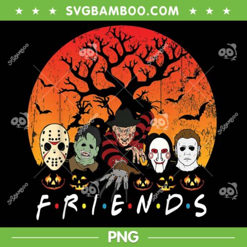 Friends Horror Movies Moon PNG, Halloween Scary Characters PNG, Scary Friends PNG