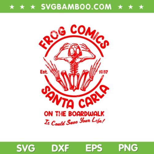 Frog Comics Santa Carla Est 1987 SVG PNG, Frog Comics Brothers SVG, Frog Halloween DXF SVG PNG EPS