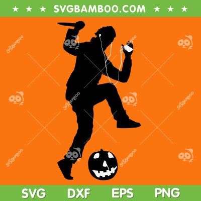 Funny Michael Myers Play Soccer SVG PNG, Myers Rocking SVG, Michael Myers Scary DXF SVG PNG EPS