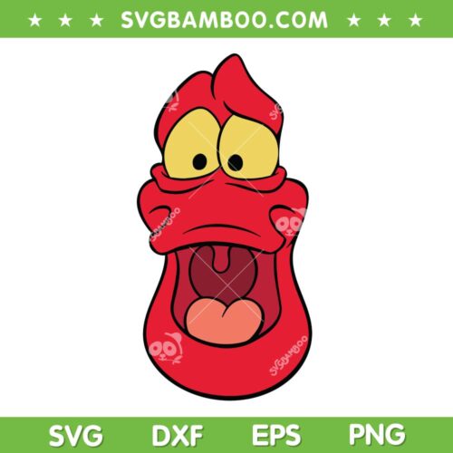 Funny Sebastian Big Face SVG PNG, Little Mermaid Sebastian Costume SVG, Sebastian Face DXF SVG PNG EPS