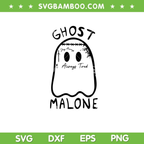 Ghost Malone SVG PNG, Funny Postmalone Ghost SVG, Ghost Halloween DXF SVG PNG EPS