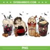 Ghostface Freddy Jason Myers Horror Coffee PNG, Halloween Movie Characters Coffee PNG, Horror Halloween Coffee PNG