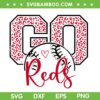 Go Reds Leopard SVG PNG, Cincinnati Reds Baseball SVG, Baseball Sports DXF SVG PNG EPS
