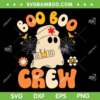 Groovy Boo Boo Crew Nurse SVG PNG, Ghost Nurse Halloween Costume SVG, Boo Halloween DXF SVG PNG EPS Groovy Boo Boo Crew Nurse SVG PNG, Ghost Nurse Halloween Costume SVG, Boo Halloween DXF SVG PNG EPS