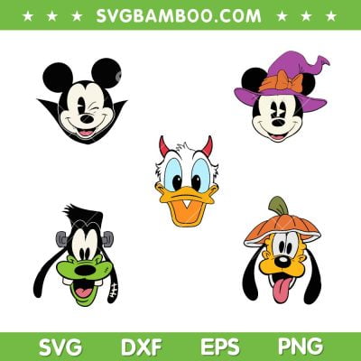 Disney Halloween Costume SVG PNG, Halloween Disney Friends SVG, Halloween Costume DXF SVG PNG EPS