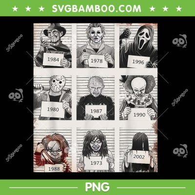 Halloween Creepy Legends Killers Mugshots PNG, Horror Movie Friends Mugshot PNG, Horror Character PNG Halloween Creepy Legends Killers Mugshots PNG, Horror Movie Friends Mugshot PNG, Horror Character PNG
