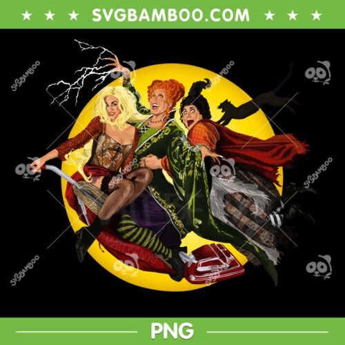 Halloween Hocus Pocus Moon PNG, The Sanderson Sisters Moon PNG, Halloween Hocus PNG