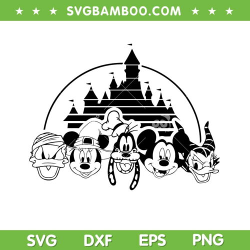 Halloween Mouse And Friends SVG PNG, Halloween Disney Face SVG, Trick Or Treat DXF SVG PNG EPS