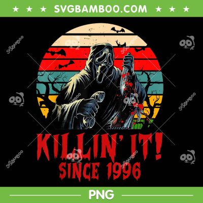 Halloween Horror Movie Killing It Since 1996 PNG, Vintage Ghostface Killing PNG, Horror Halloween PNG Halloween Horror Movie Killing It Since 1996 PNG, Vintage Ghostface Killing PNG, Horror Halloween PNG