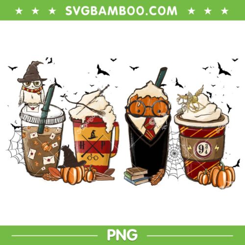 Harry Potter Horror Coffee PNG, Harry Coffee Halloween PNG, Halloween Coffee PNG