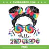 Hello 2nd Grade Messy Bun Tie Dye PNG, Back To School First Day Girl PNG, Hello Second Grade PNG Hello 2nd Grade Messy Bun Tie Dye PNG, Back To School First Day Girl PNG, Hello Second Grade PNG