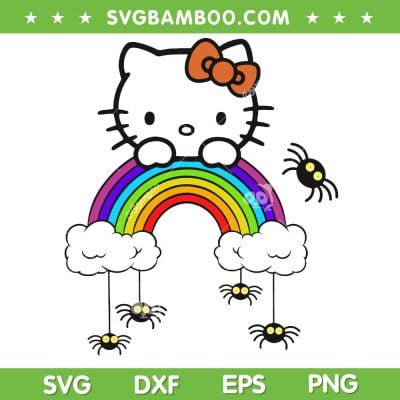 Hello Kitty Rainbow Halloween SVG PNG, Hello kitty Character Halloween SVG, Hello Cats DXF SVG PNG EPS Hello Kitty Rainbow Halloween SVG PNG, Hello kitty Character Halloween SVG, Hello Cats DXF SVG PNG EPS