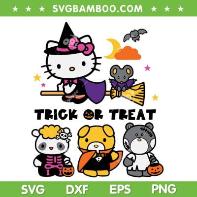 Hello Kitty And Friends Halloween SVG PNG, Kitty Trick Or Treat SVG, Hello Kitty Skeleton DXF SVG PNG EPS Hello Kitty And Friends Halloween SVG PNG, Kitty Trick Or Treat SVG, Hello Kitty Skeleton DXF SVG PNG EPS