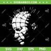 Hellraiser Head SVG PNG, Pinhead Halloween SVG, Horror Movie Killers DXF SVG PNG EPS