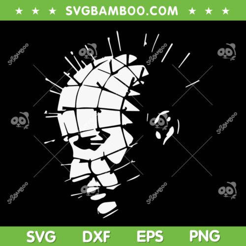 Hellraiser Head SVG PNG, Pinhead Halloween SVG, Horror Movie Killers DXF SVG PNG EPS